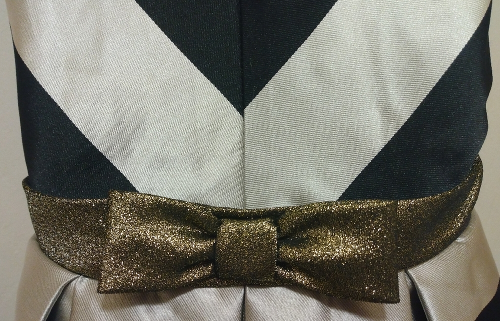 Girl's Size 7 Stripe Formal Dress